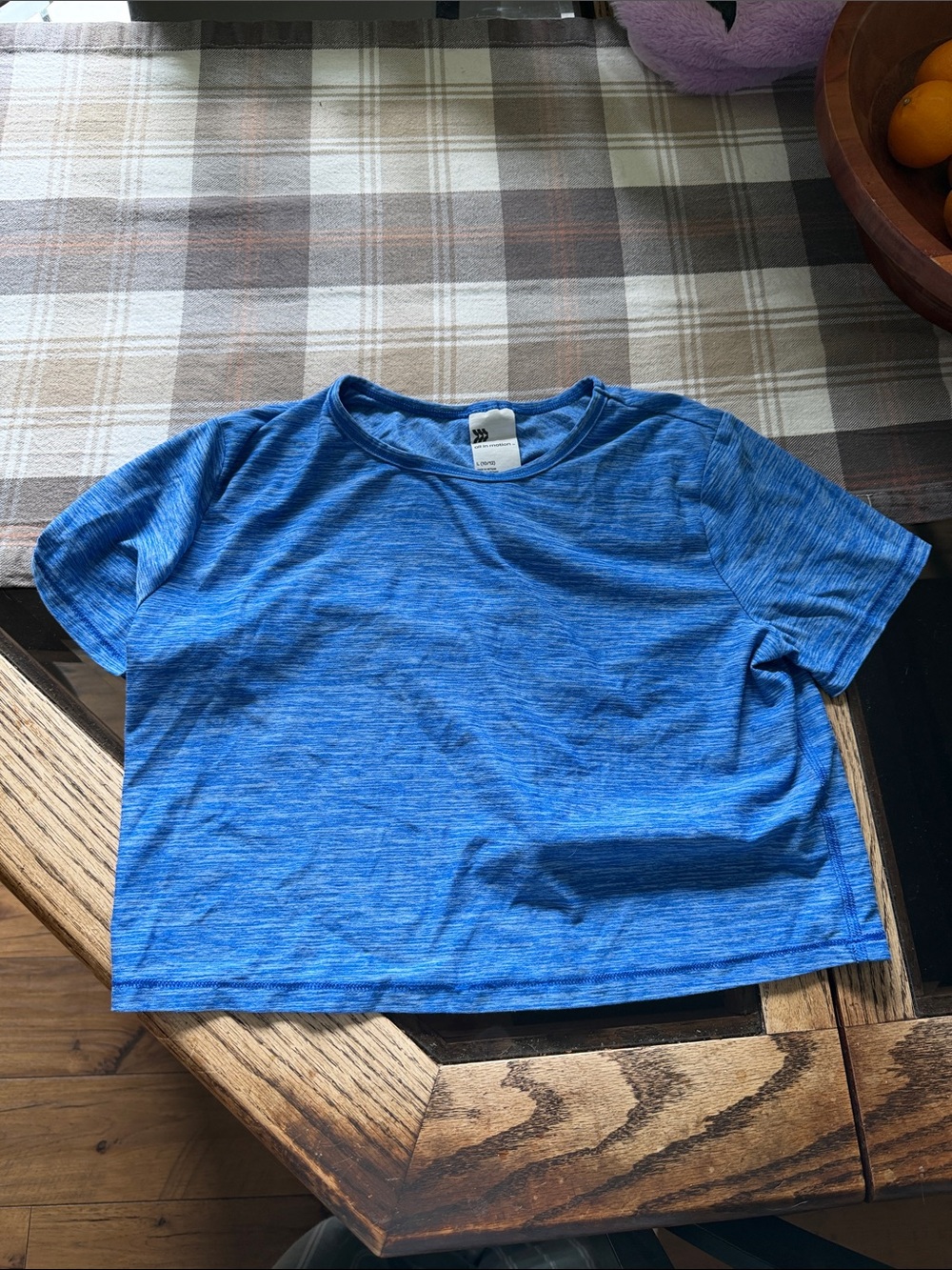 all in motion Blue Heather Short Sleeve Performance Tee